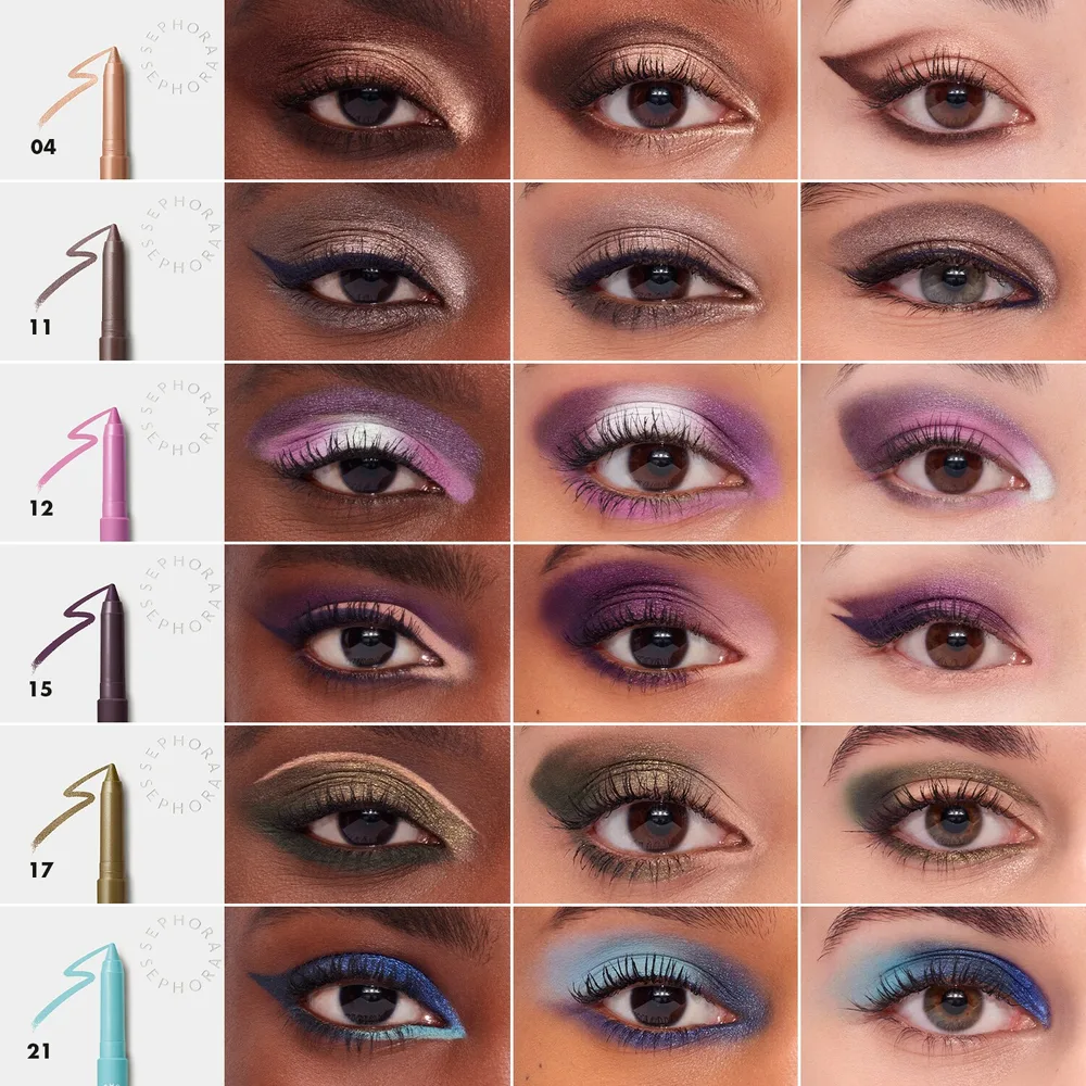 Тени для век и карандаш Sephora Collection 12H Colorful, 1.4 г, оттенок 15 Eggplant matte