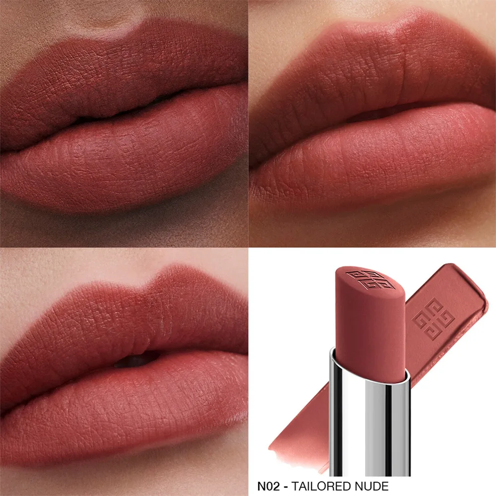 Долговременная матовая помадка с эффектом объема для губ Givenchy The Red Velvet Matte, 2.3 г, оттенок N01 - Nude Mousseline