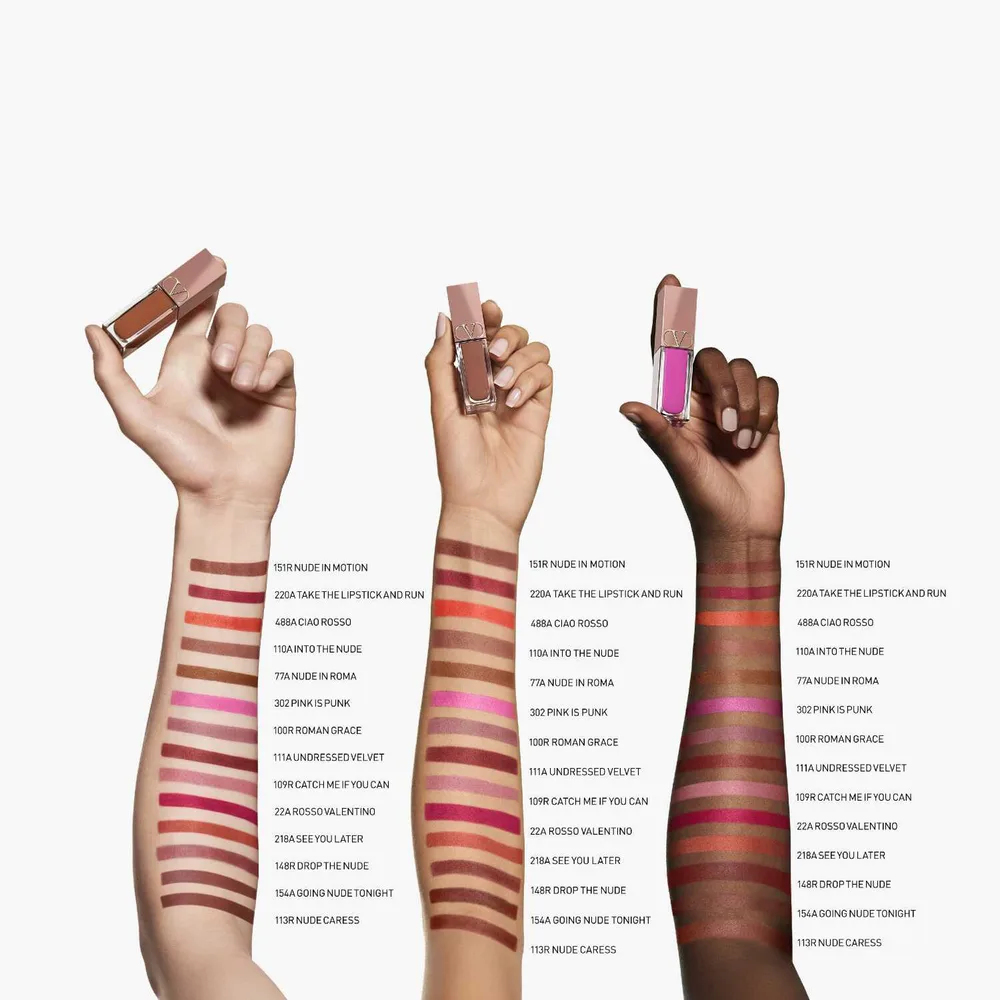 Матовый жидкий цвет для губ и щек Valentino Liquirosso, 6.5 мл, оттенок 151R Nude In Motion