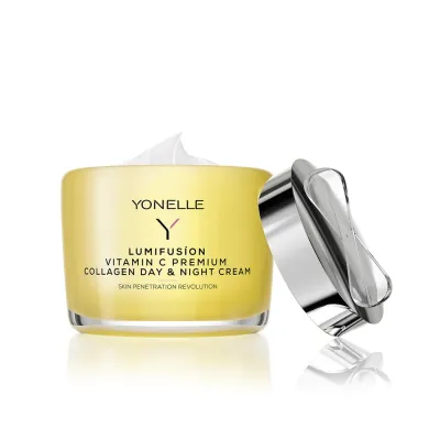 Крем для зрелой кожи лица, проблемная кожа: крем для сияния Yonelle Collagen Day and Night Cream with Vitamin C Premium, 55 мл