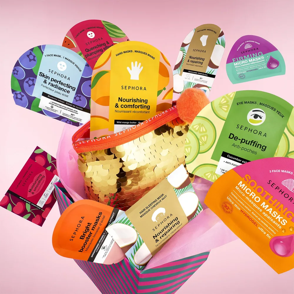 20 масок для ухода за телом от головы до ног Sephora Collection MAXI MASK SET, 20 шт