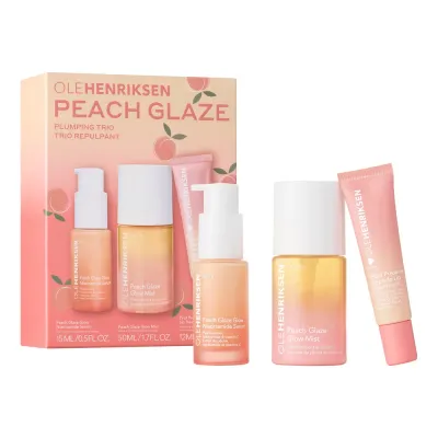 Набор ухода с ниацинамидом и витамином C OLEHENRIKSEN Peach Glaze Plumping Trio, 50 мл