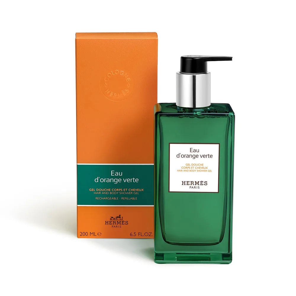 Гель для душа для тела и волос HERMES Eau d'orange verte, 200 мл