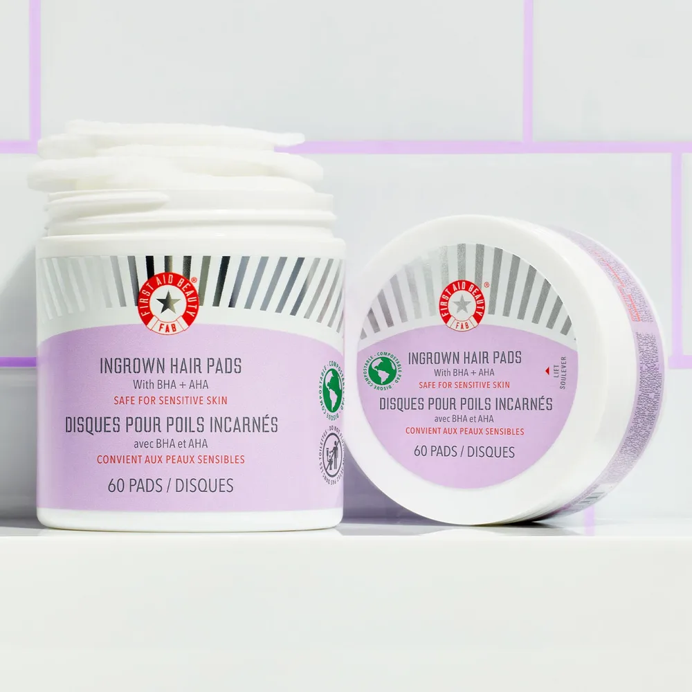 First Aid Beauty Ingrown Hair Pads диски против вросших волос, 60 шт, оттенок 60 PŁATKÓW