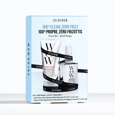 Набор для ухода за волосами в путешествиях Color WOW 100% Clean, Zero Frizz, 75 мл