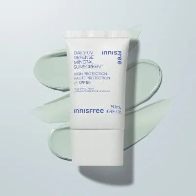 innisfree Daily UV Defense Mineral Sunscreen SPF 50 крем солнцезащитный минеральный 50 мл