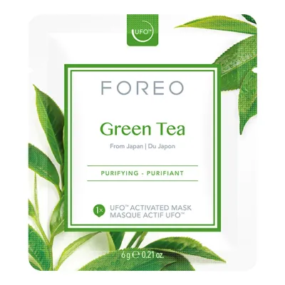 FOREO Green Tea UFO маска для лица тканевая очищающая с зелёным чаем 6 шт, 6 pcs