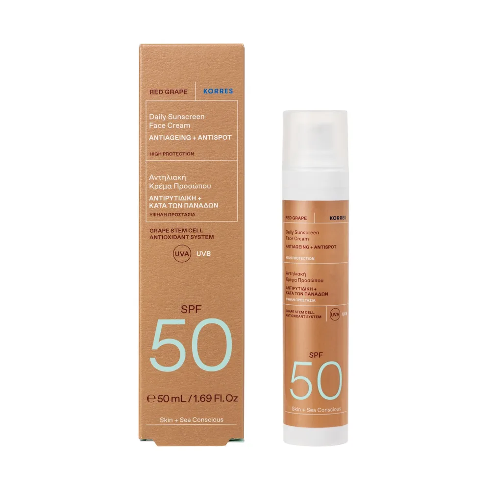 Korres RED GRAPE крем для лица солнцезащитный SPF 50, 50 мл