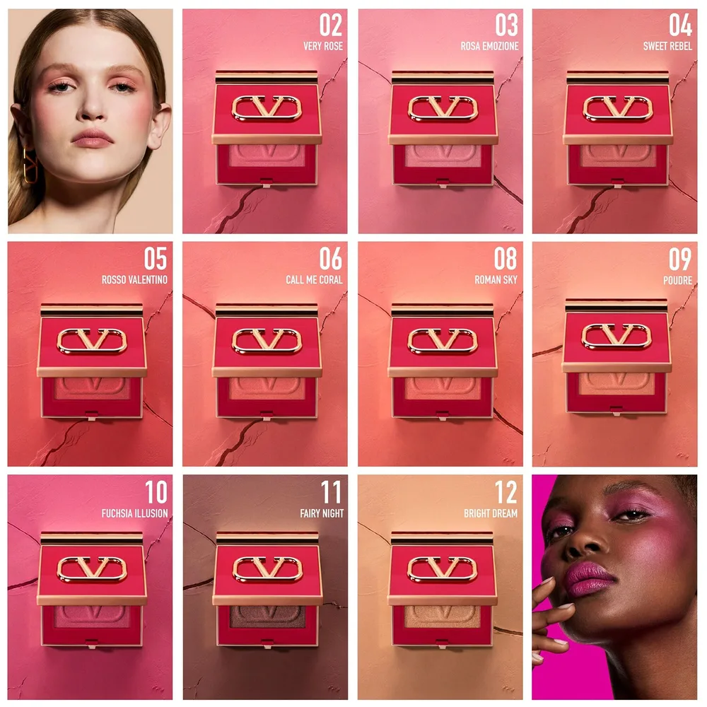 Пудра с двойным назначением Valentino Eye2Cheek, 3.6 г, оттенок 02 Very Rose