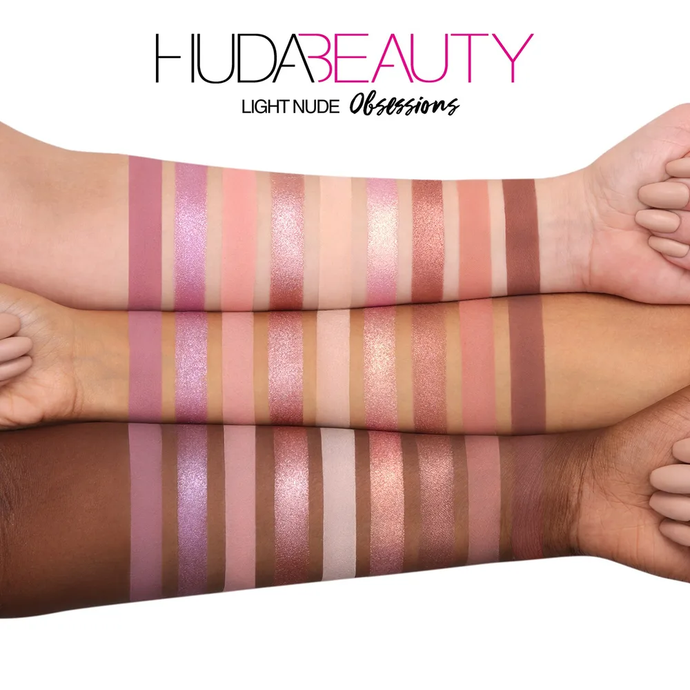 Нюдовые палетки для макияжа Huda Beauty Eye palette, 10 г, оттенок Light