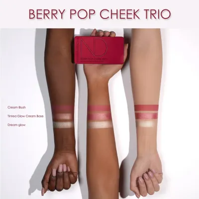 Палетка румян и хайлайтеров Natasha Denona Berry Pop Cheek Trio, 8.8 г