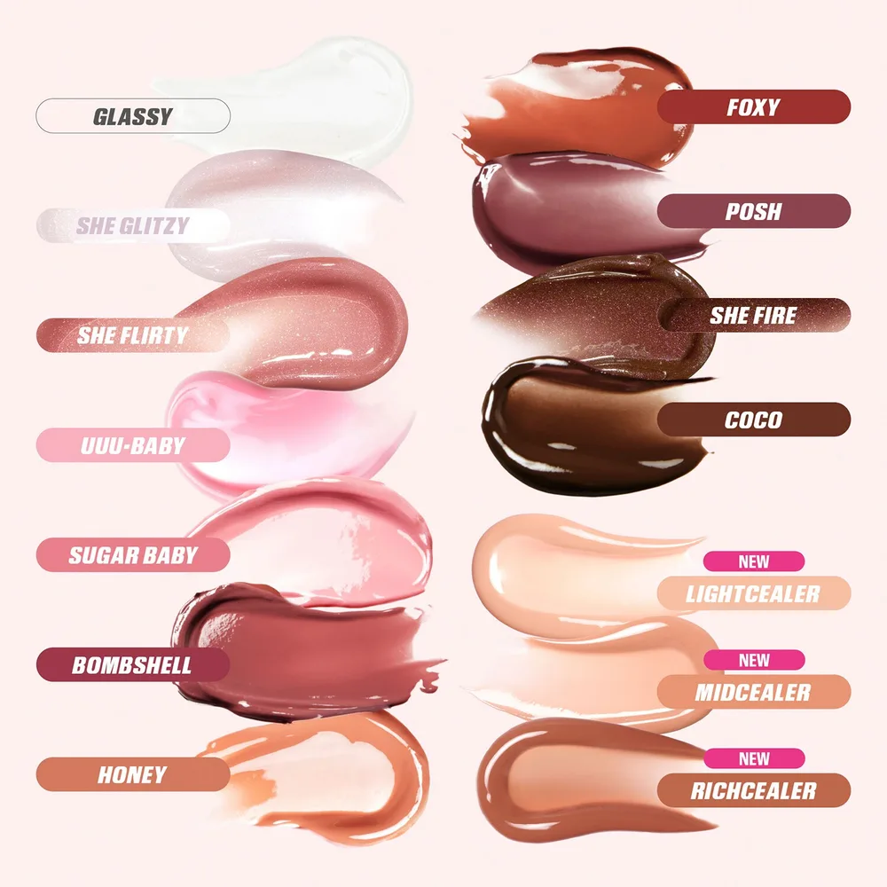 Блеск для губ с интенсивным блеском Huda Beauty Faux Filler, 3.9 мл, оттенок UUU-Baby