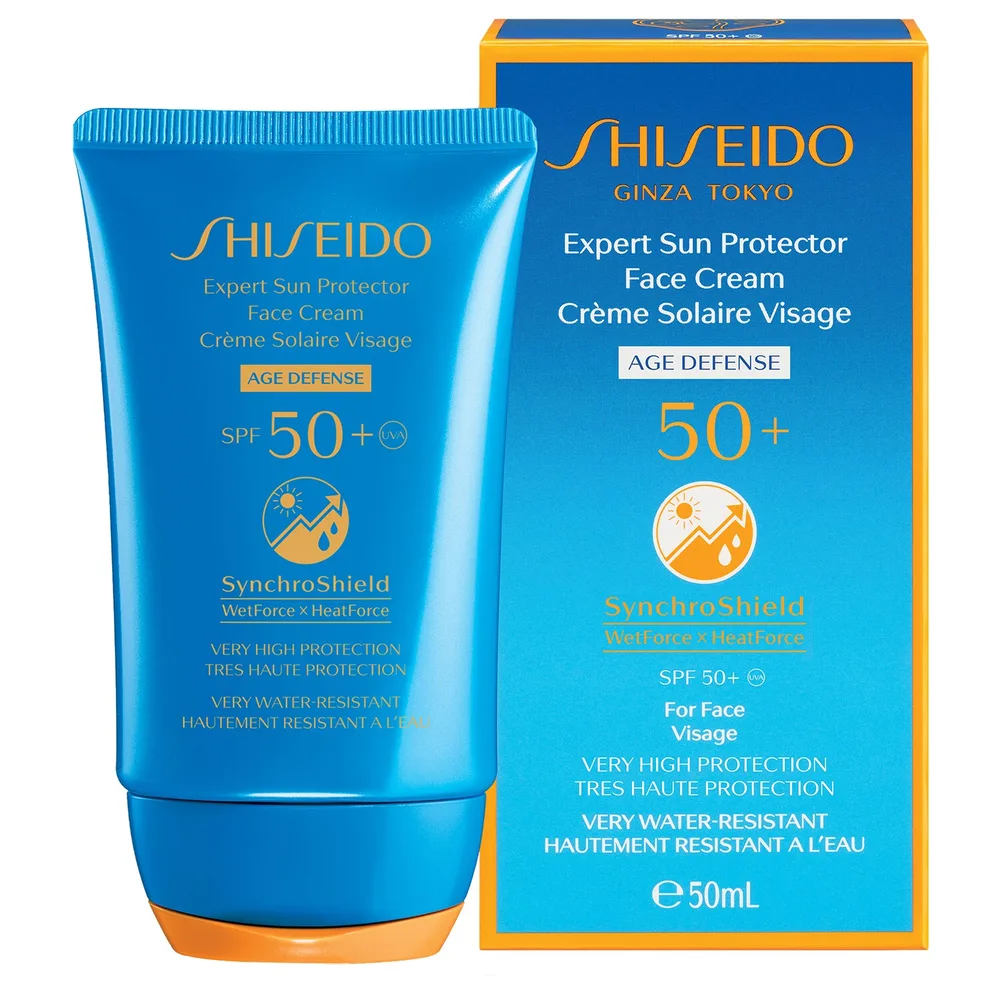 Крем для лица солнцезащитный SPF50+ Shiseido SYNCHROSHIELD, 50 мл