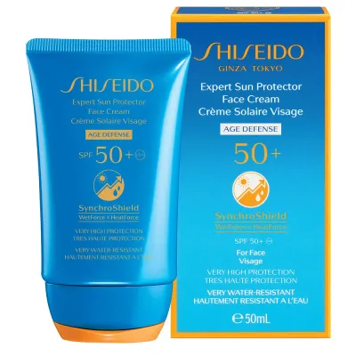 Крем для лица солнцезащитный SPF50+ Shiseido SYNCHROSHIELD, 50 мл