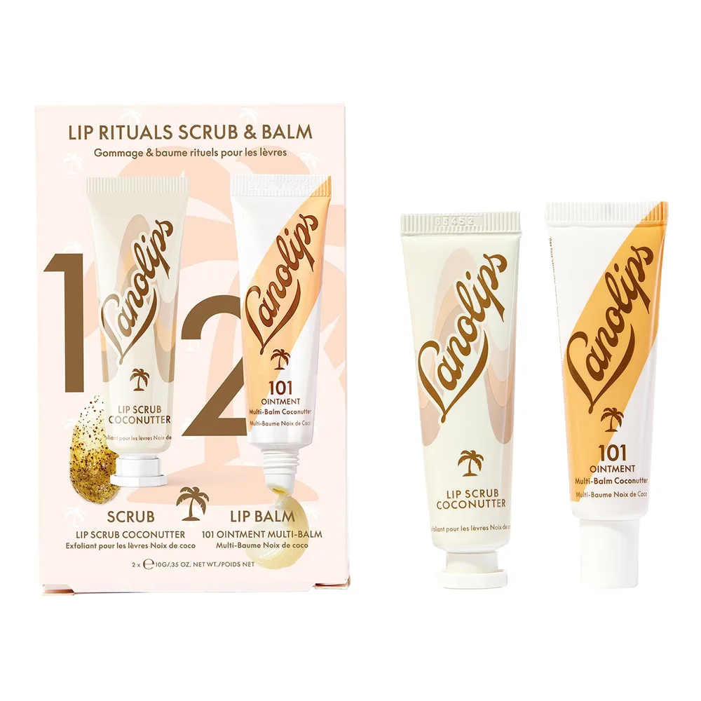 Lanolips Lip Rituals Coconutter набор для ухода за губами скраб и бальзам 2 шт по 10 г