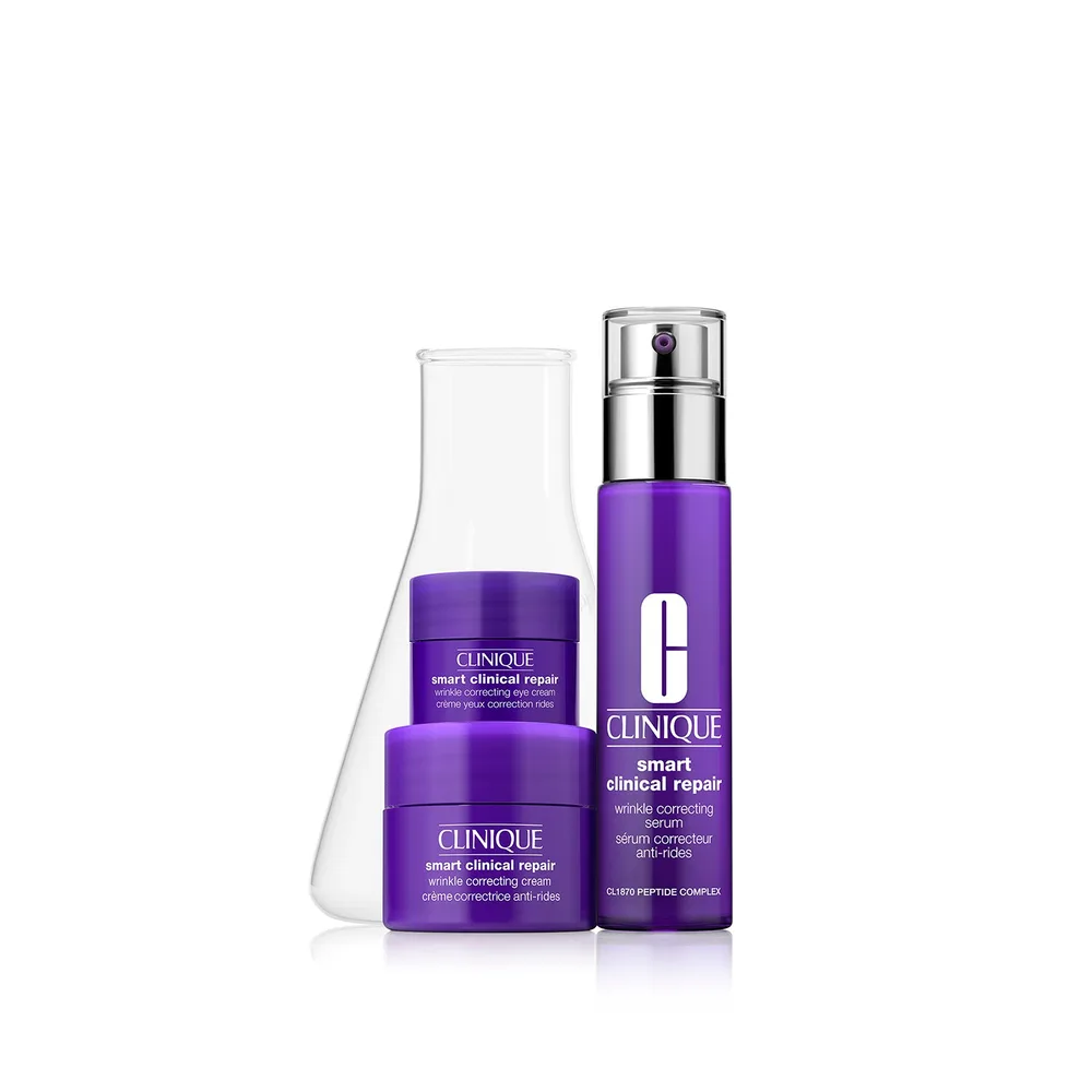 Clinique Smart Clinical Repair Smooth + Renew Lab набор для разглаживания морщин 30 мл + 15 мл + 5 мл