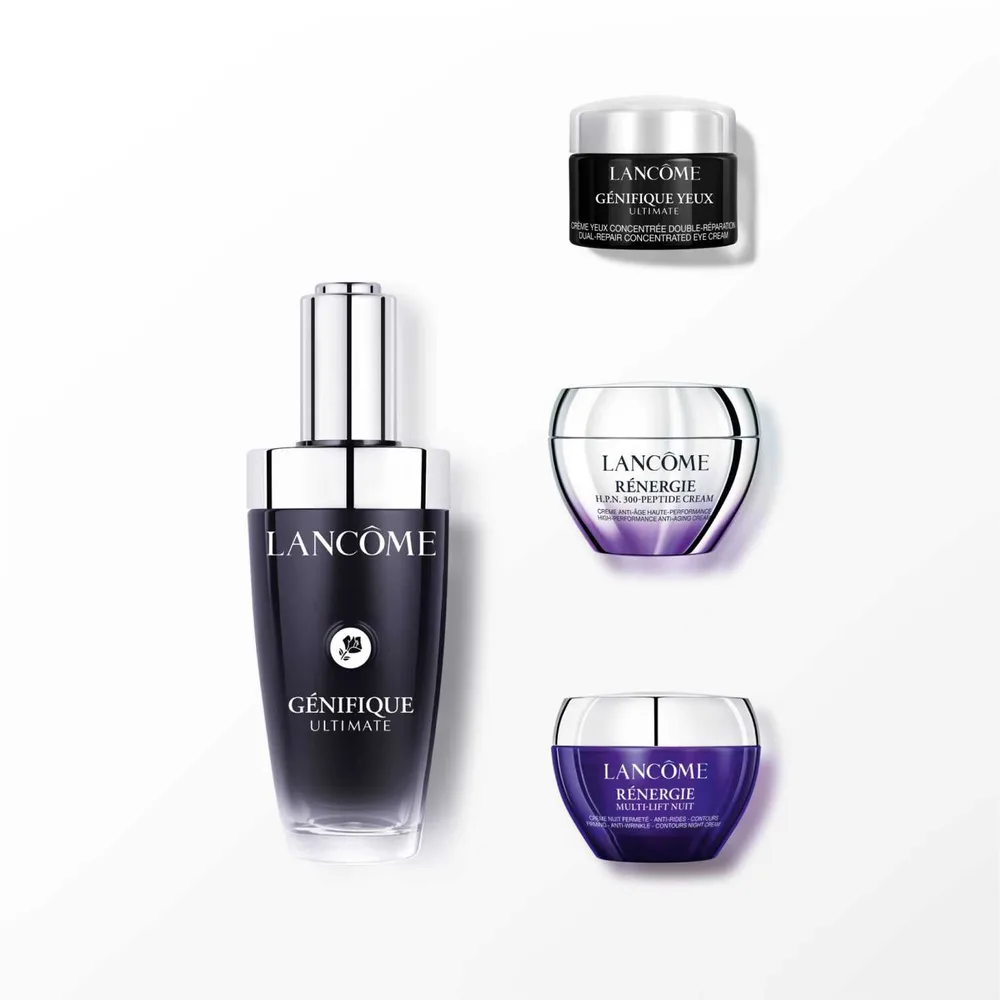 Lancome Genifique Ultimate Serum подарочный набор для лица 50 мл + 15 мл + 15 мл + 5 мл