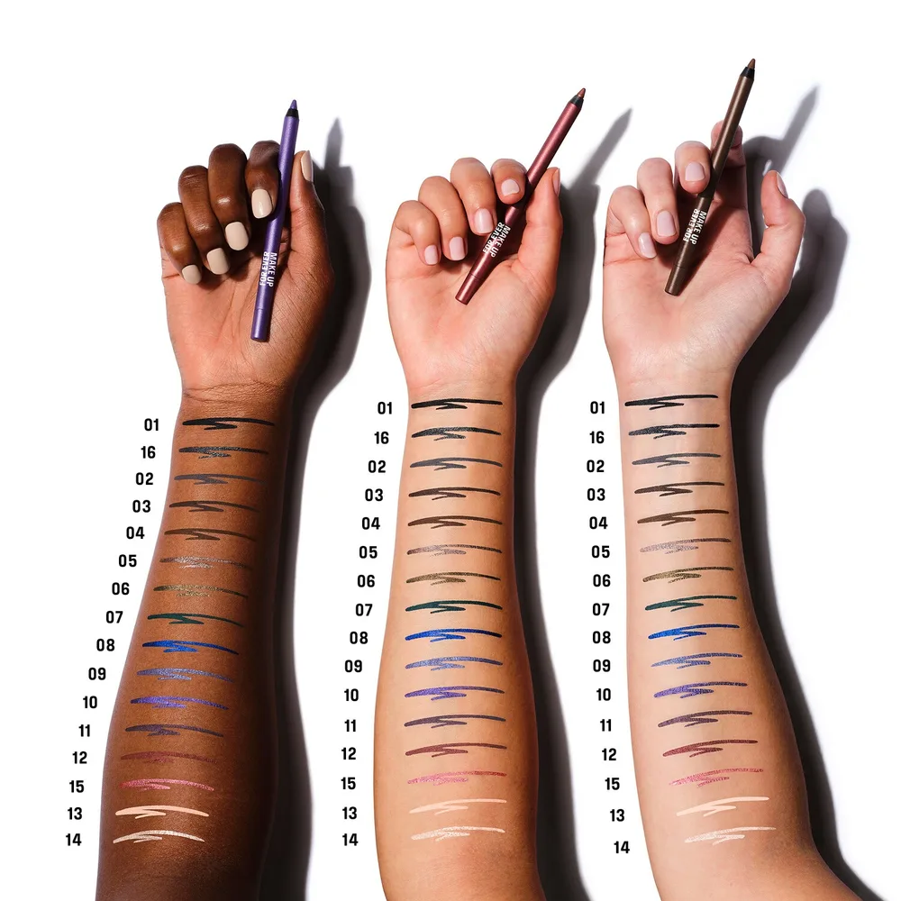 Make Up For Ever Aqua Resist Color Pencil карандаш для глаз водостойкий 01 - Whatever Black, 1.2 г, оттенок 01 - Whatever чёрный