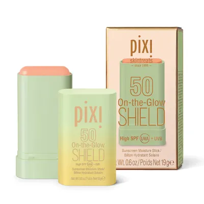 Pixi On-the-Glow SHIELD стик солнцезащитный увлажняющий для лица 19 г
