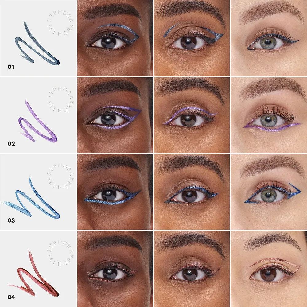 Sephora Collection Special Effects 12H Eyeliner подводка для глаз металлик 2 мл, оттенок 01 Midnight carbon