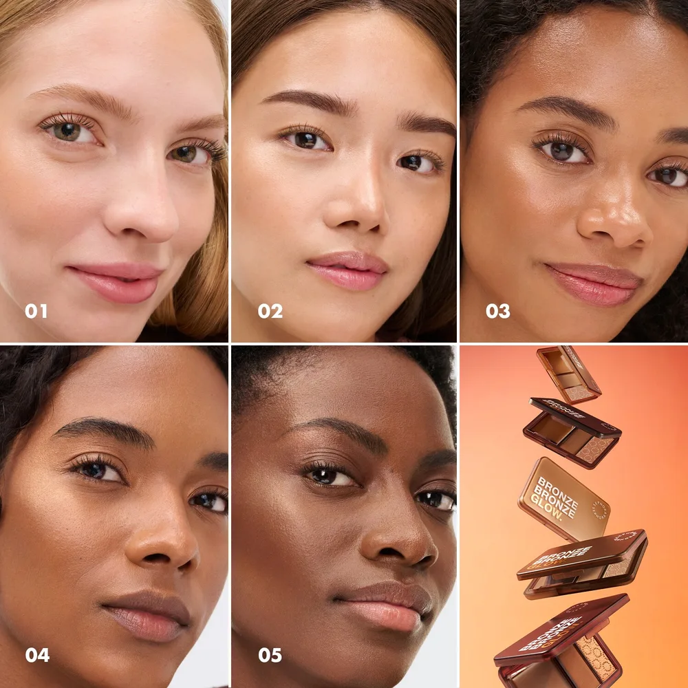 Sephora Collection Bronze Bronze Glow Palette палетка бронзеров и хайлайтера 9,9 г, оттенок 01 Bronze me softly