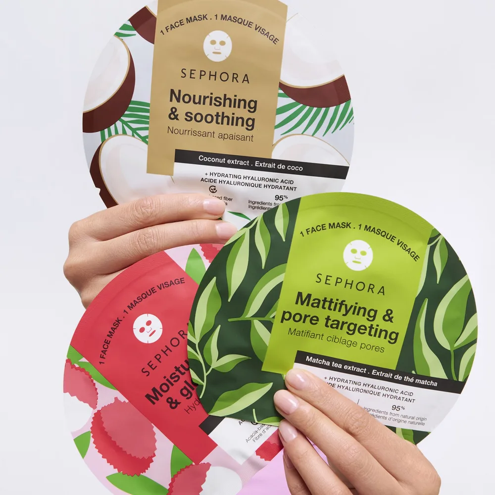 Sephora Collection Masks Mania Set набор тканевых масок для лица, 3 шт, 3 pc