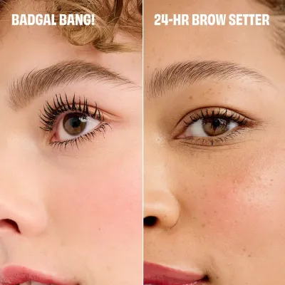 Benefit Cosmetics Pop, Lock and Lash It набор мини-формата: тушь BADgal BANG и гель для бровей 24-HR Brow Setter, 4 г + 3.5 мл