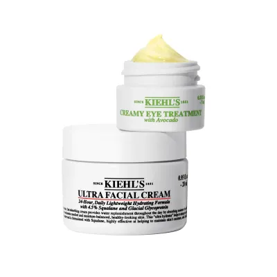 KIEHL'S Facial Hydration Duo Mini дорожный набор ухода за лицом: увлажняющий крем Ultra Facial Cream и крем для век с авокадо, 28 мл + 7 мл Kiehl's Since 1851 Facial Hydration Duo Mini
