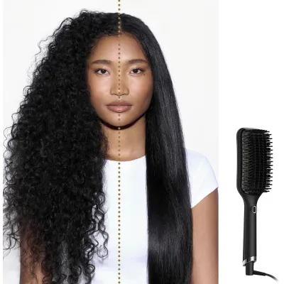 ghd Glide+ max электрическая щётка для выпрямления волос чёрная, чёрный