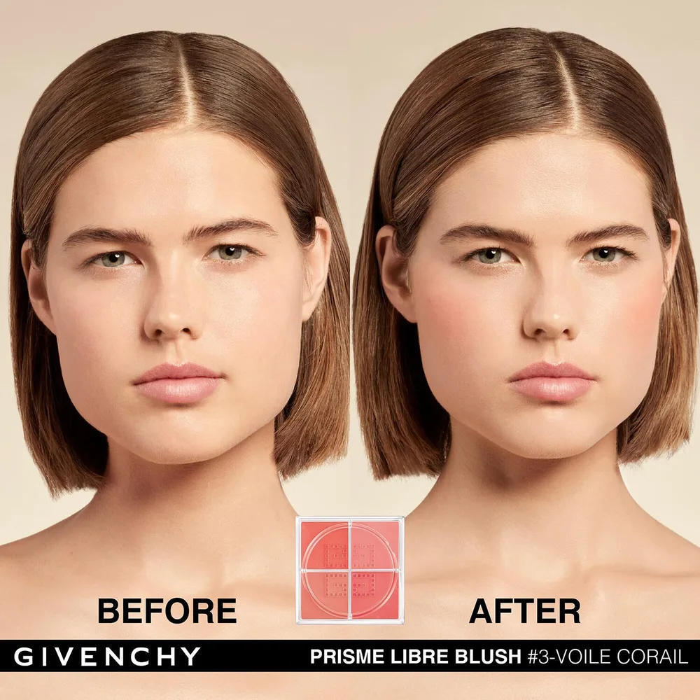 Givenchy Prisme Libre Blush рассыпчатые румяна 4 оттенка в одном N01 Mousseline Lilas 4,5 г, оттенок N01 - Mousseline Lilas
