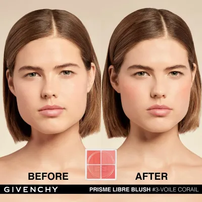 Givenchy Prisme Libre Blush рассыпчатые румяна 4 оттенка в одном N01 Mousseline Lilas 4,5 г