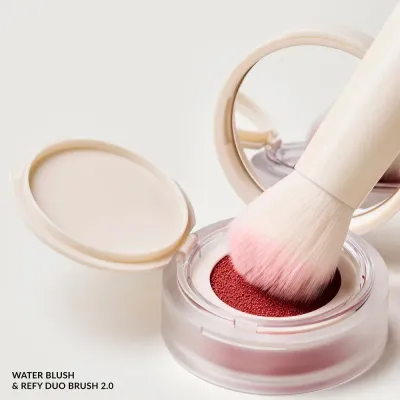 Refy Duo Brush 2.0 двусторонняя кисть для жидких бронзера и румян 1 шт