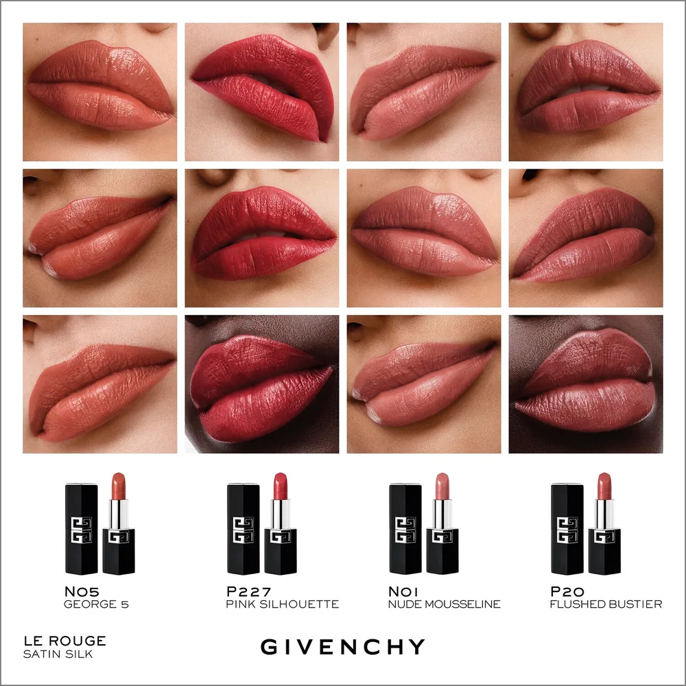 Givenchy Le Rouge Satin Silk помада для губ с сатиновым финишем N18 Crafted Beige, оттенок N01 - Nude Mousseline
