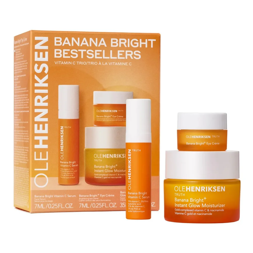 OLEHENRIKSEN Banana Bright+ Set Набор для ухода за лицом с витамином C 7 мл + 7 мл + 35 мл