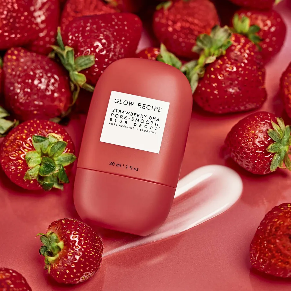 Glow Recipe Strawberry BHA Pore-Smooth Blur Drops капли для лица с BHA-кислотой 30 мл
