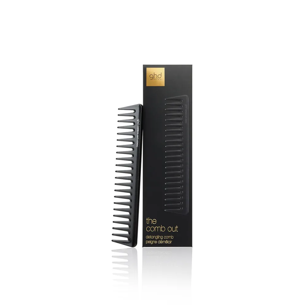 ghd The Comb Out гребень для волос карбоновый с широкими зубцами, черный, чёрный