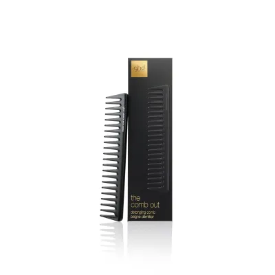 ghd The Comb Out гребень для волос карбоновый с широкими зубцами, черный, чёрный
