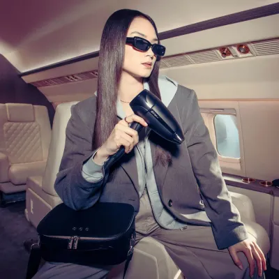 ghd Flight+ дорожный фен для волос чёрный