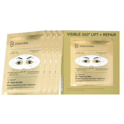 Dr Dennis Gross DermInfusions тканевая маска для контура глаз 4 шт, 4 packs