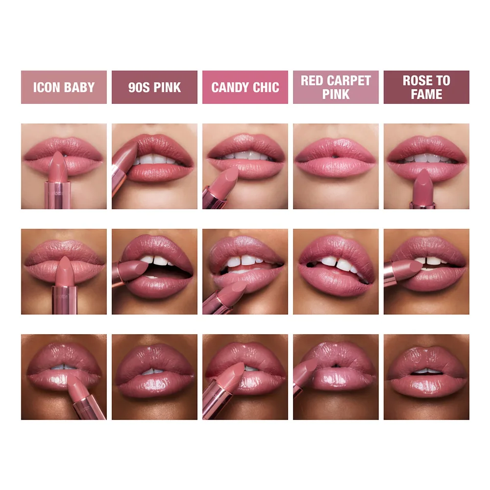 Charlotte Tilbury Hollywood Beauty Icon K.I.S.S.I.N.G помада для губ сатиновая, 3,5 г, оттенок Icon Baby