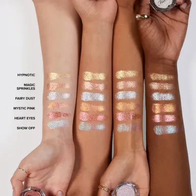 Too Faced Disco Crush кремовые тени для век и лица с блёстками SHOW OFF