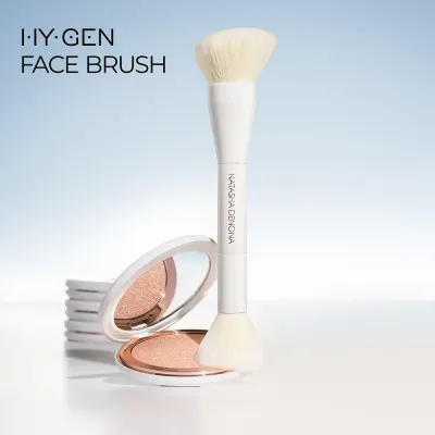 Natasha Denona HY-GEN Dual-Ended Face and Highlight Brush кисть двусторонняя для лица и хайлайтера, HY-GEN DUAL-ENDED FACE & HIGHLIGHT BRUSH