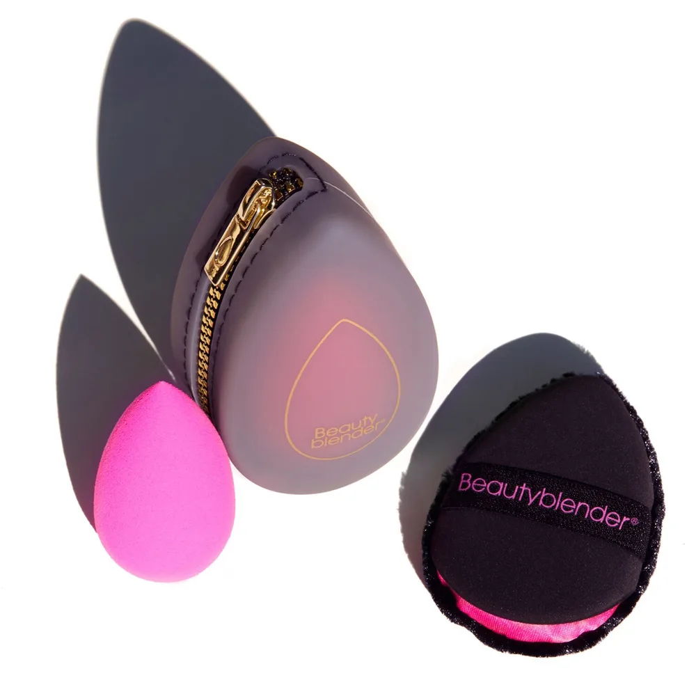 beautyblender Midnight Blend and Blur Set Набор спонж пуховка и чехол 3 предмета, 1 gąbka + 1 puszek для пудры + 1 футляр podróżne