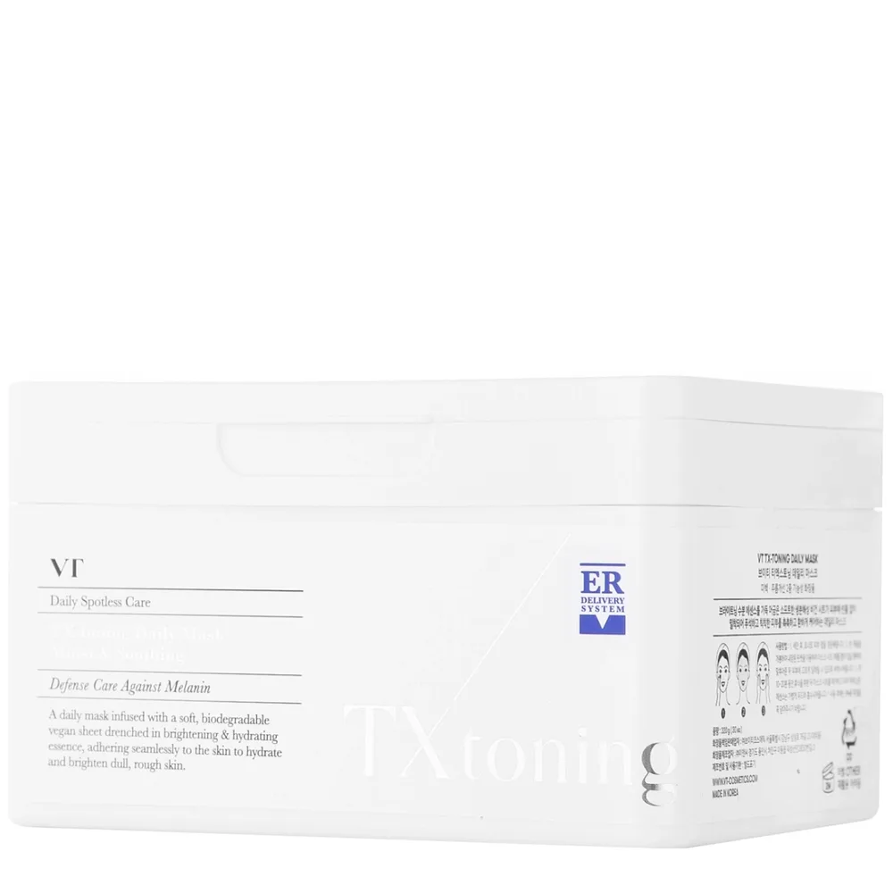Тканевые маски для лица VT Cosmetics TX-toning набор для ровного тона, увлажняющие, 30 шт