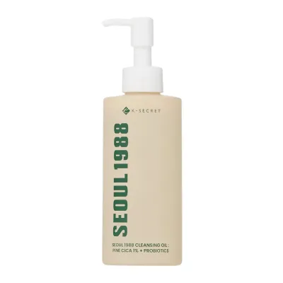 Гидрофильное масло для лица K-Secret Seoul 1988 Cleansing Oil Pine Cica 1% + Probiotics для снятия макияжа и SPF, с пробиотиками, 200 мл