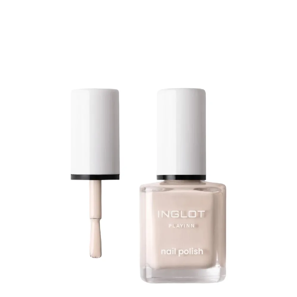 Лак для ногтей Inglot PLAYINN 154 перламутровый белый, глянцевый финиш, 15 мл