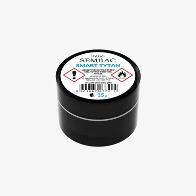 Гель строительный Semilac Smart Tytan Builder Gel Clear прозрачный самовыравнивающийся, UV и LED, 15 г