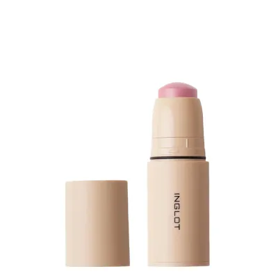 Румяна для лица кремовые Inglot Pastel Pink 214 в стике, пастельный розовый, натуральный финиш, 6,2 г