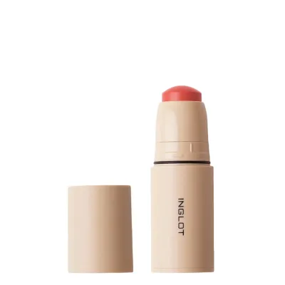 Румяна для лица кремовые Inglot Vibrant Coral 216 в стике, коралловый оттенок, 6,2 г