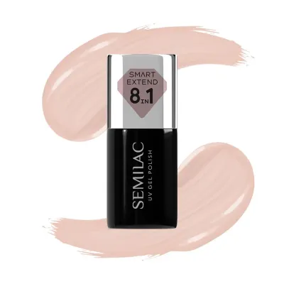 Лак гибридный для ногтей Semilac Smart Extend Pale Nude 816 три в одном база-цвет-топ, 7 мл